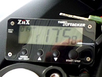 JUNのZX14R 1本目のベストラップ