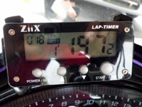 ウッキーのZX10R 1本目のベストラップ
