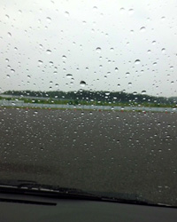 撤収後に本降りの雨になりました